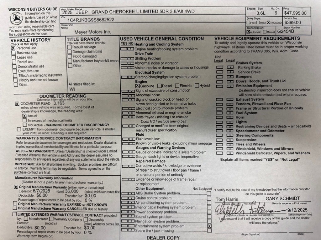 2025 Jeep Grand Cherokee L Limited