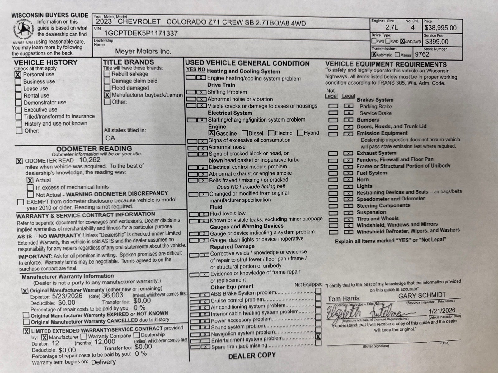 2023 Chevrolet Colorado Z71