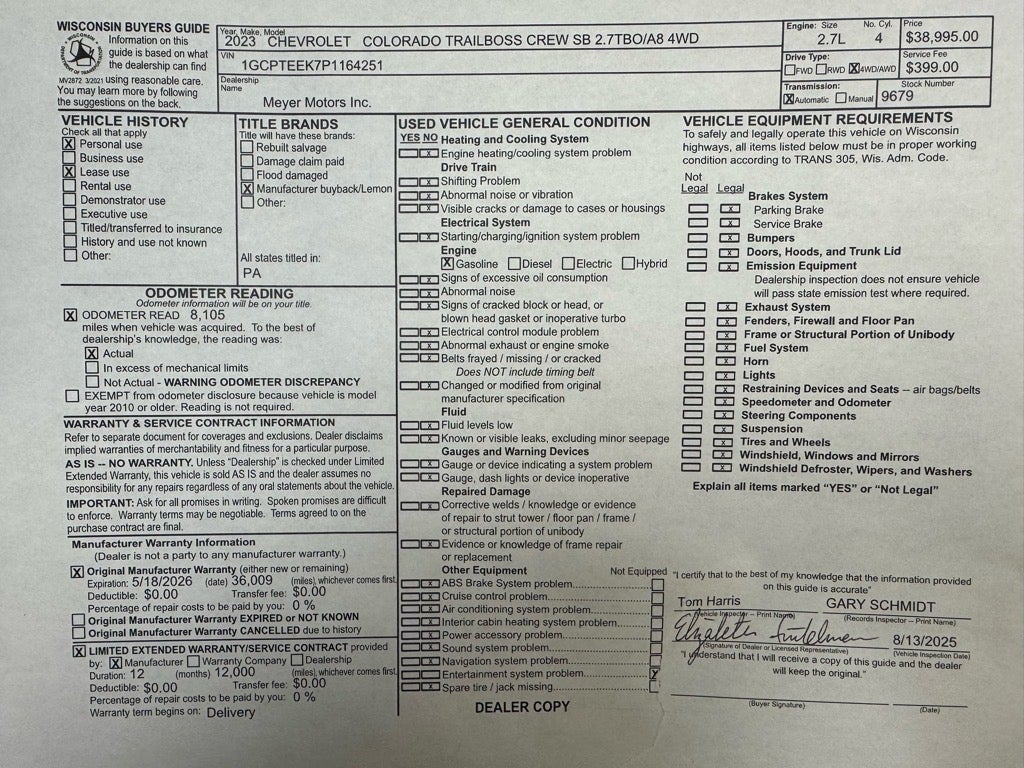 2023 Chevrolet Colorado Trail Boss
