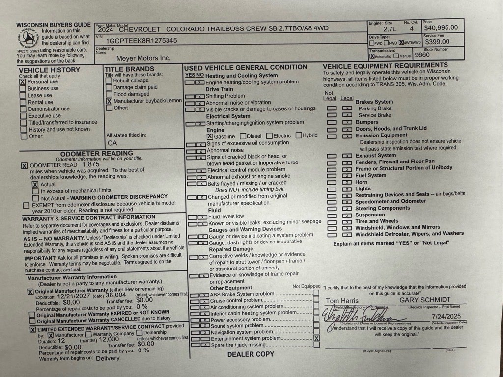 2024 Chevrolet Colorado Trail Boss