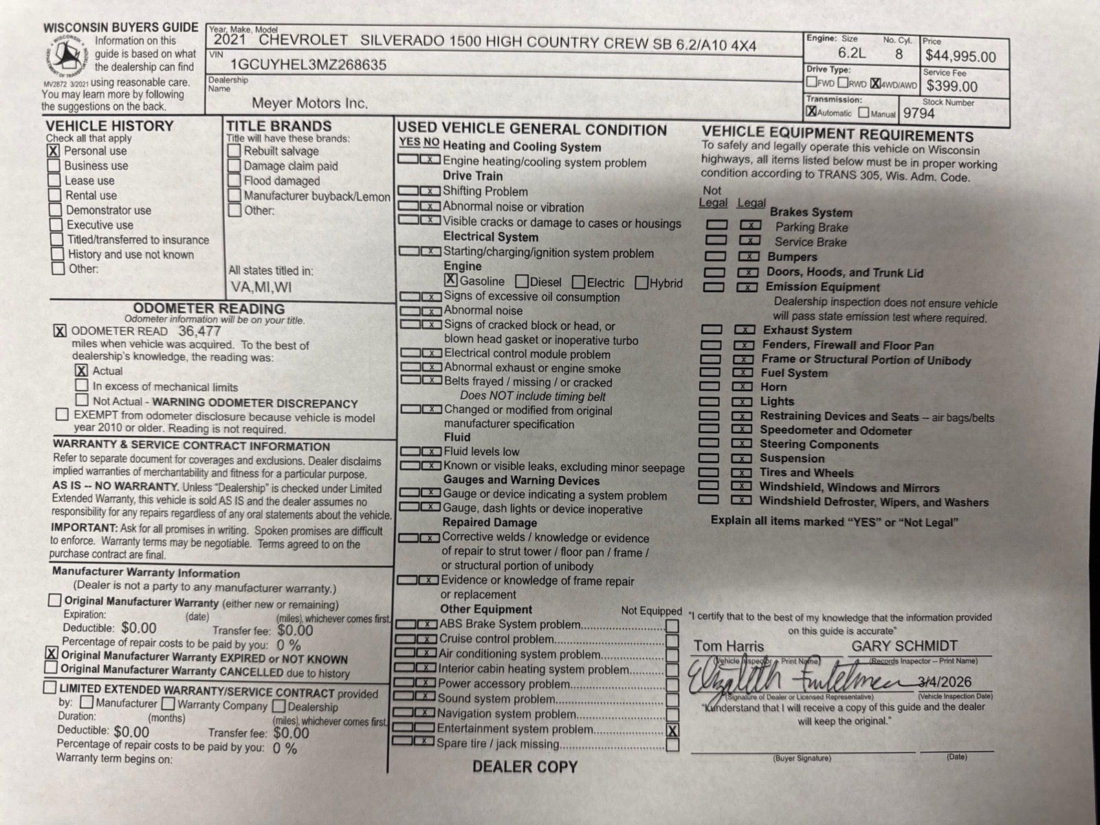 2021 Chevrolet Silverado 1500 High Country