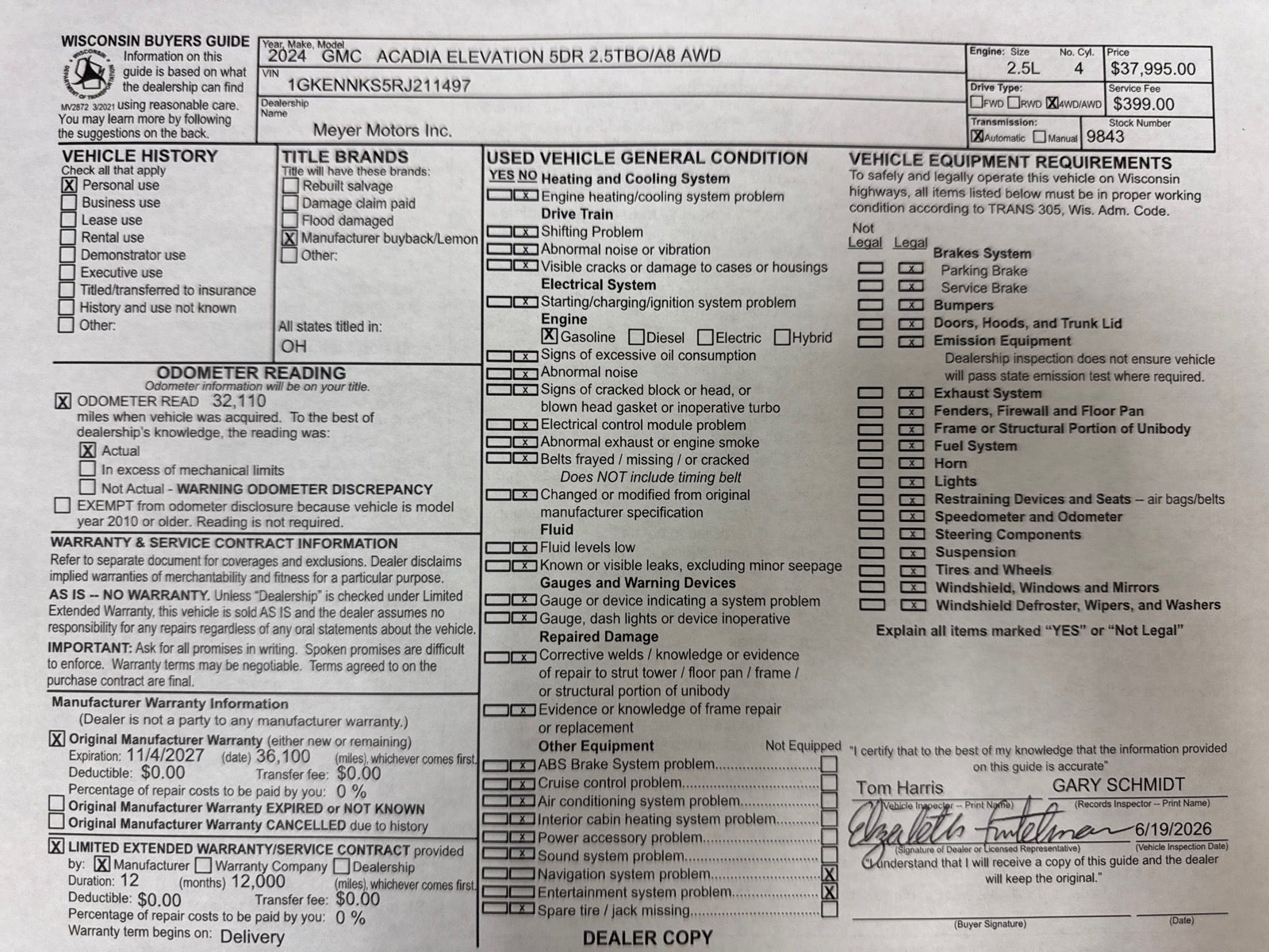 2024 GMC Acadia Elevation
