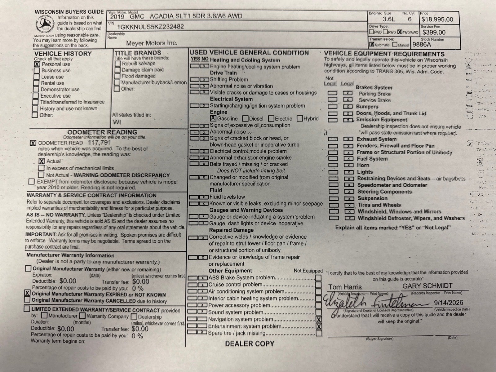 2019 GMC Acadia SLT