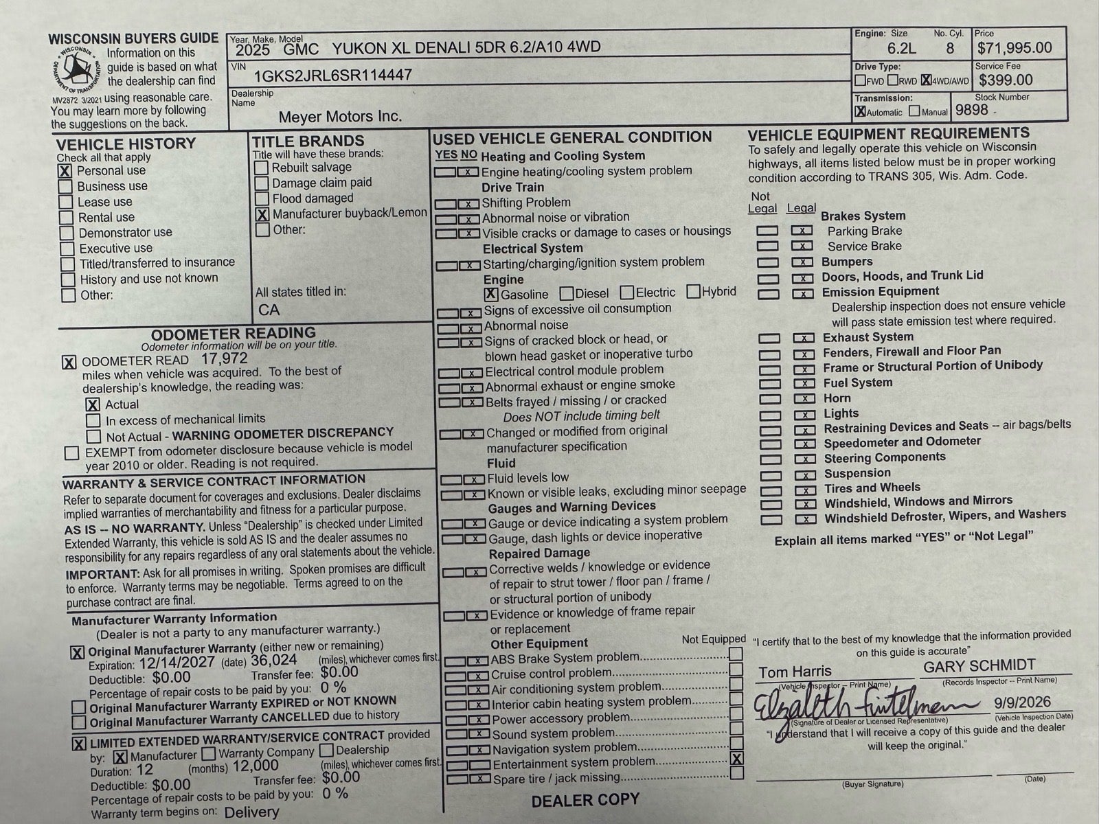 2025 GMC Yukon XL Denali