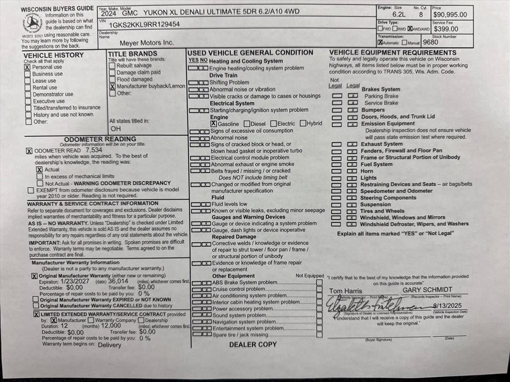 2024 GMC Yukon XL Denali Ultimate