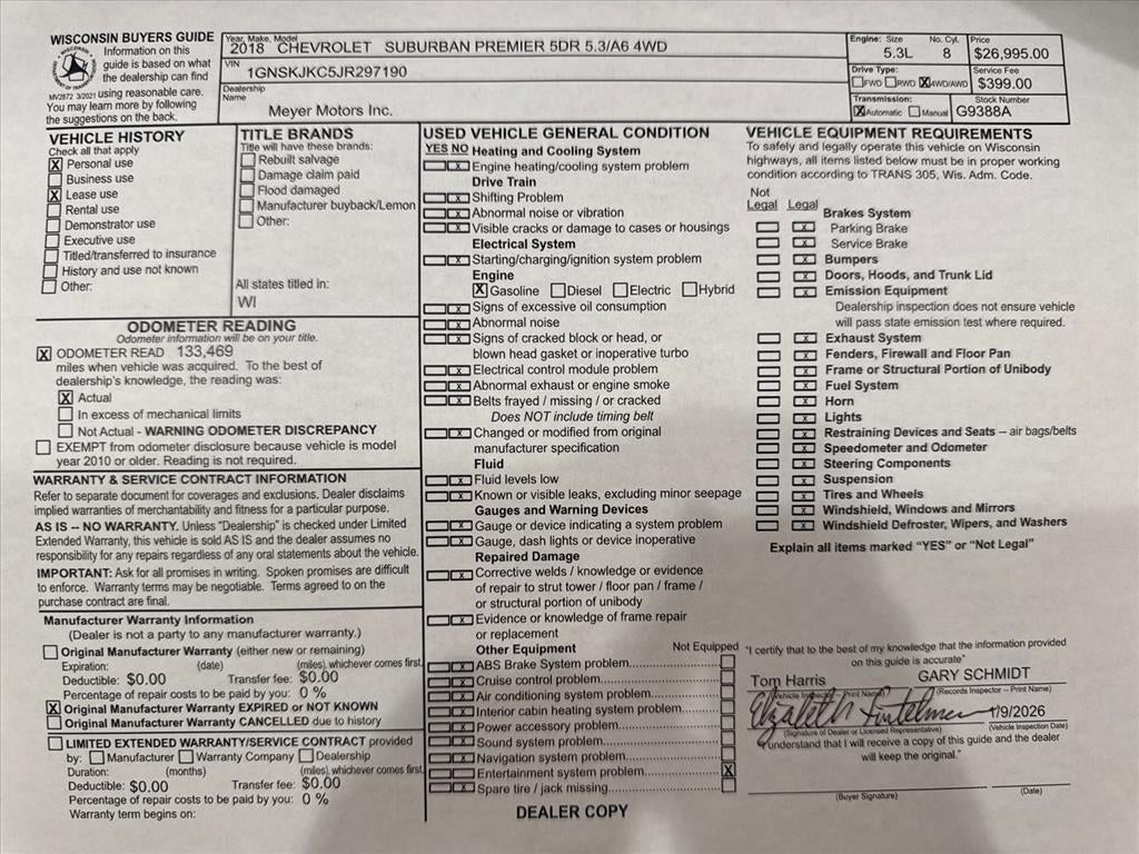 2018 Chevrolet Suburban Premier