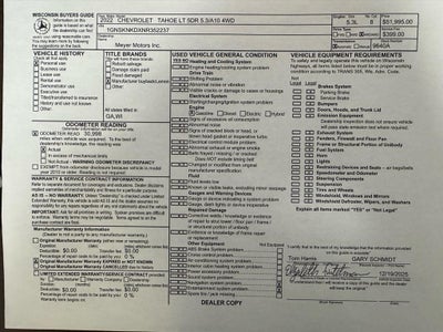 2022 Chevrolet Tahoe LT