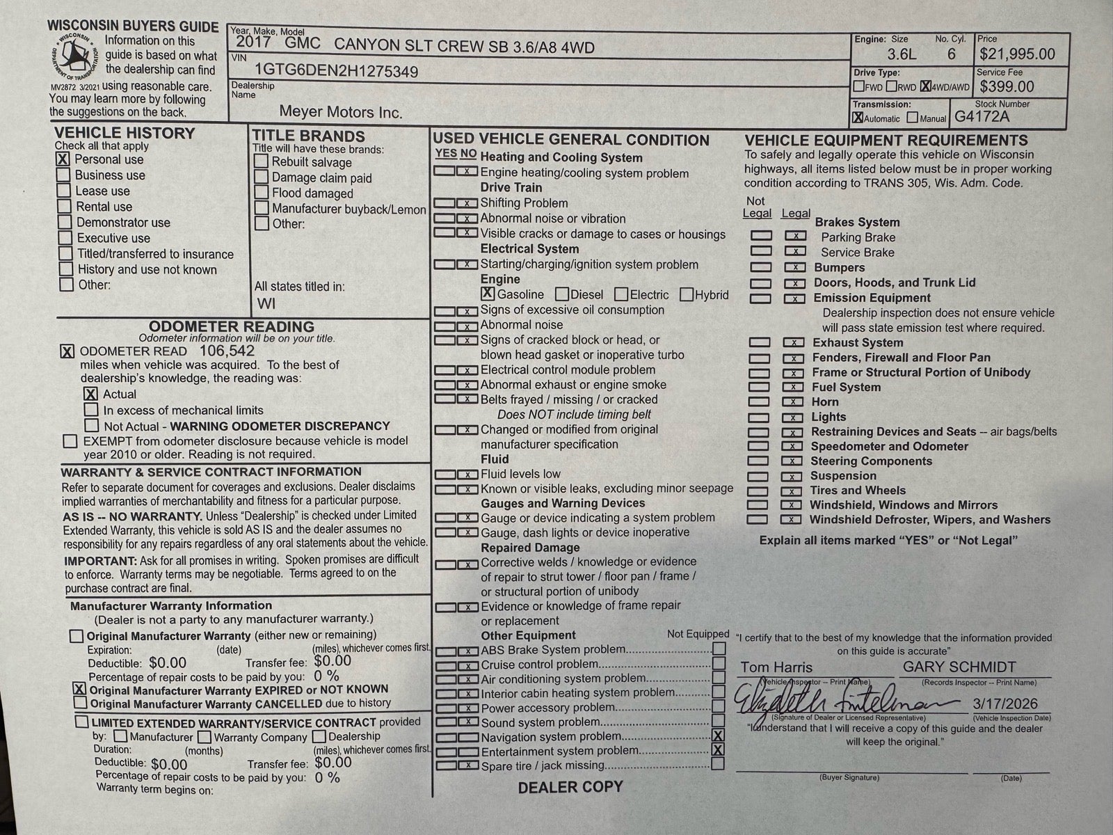 2017 GMC Canyon 4WD SLT