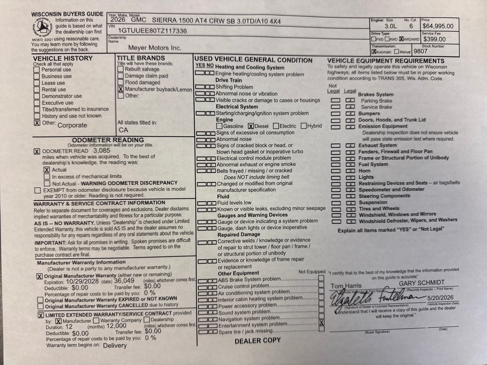2026 GMC Sierra 1500 AT4