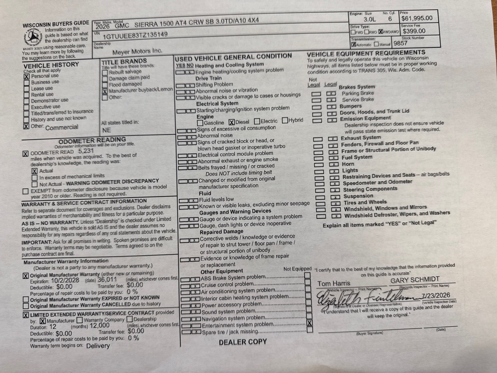 2026 GMC Sierra 1500 AT4