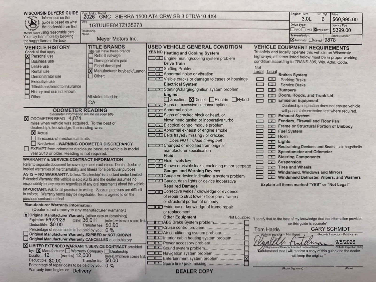 2026 GMC Sierra 1500 AT4