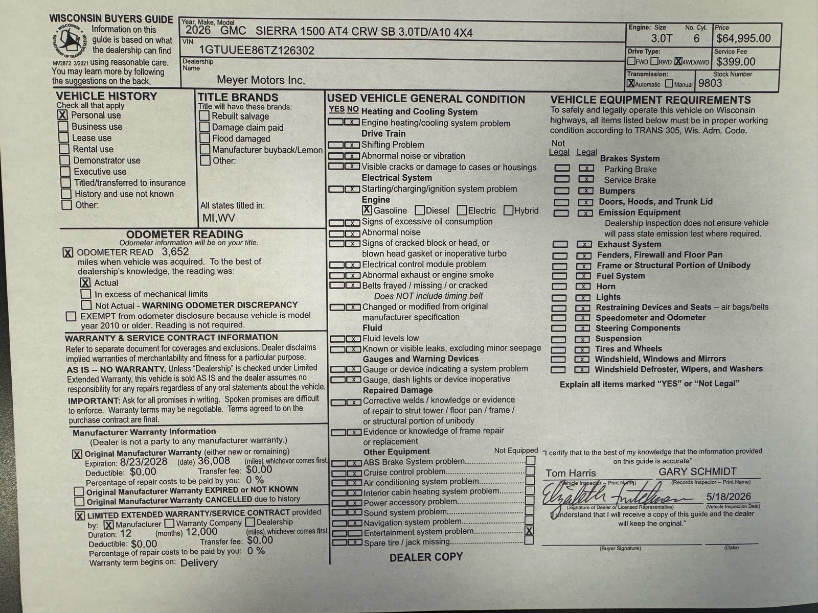 2026 GMC Sierra 1500 AT4