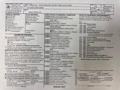 2021 Cadillac Escalade ESV Sport