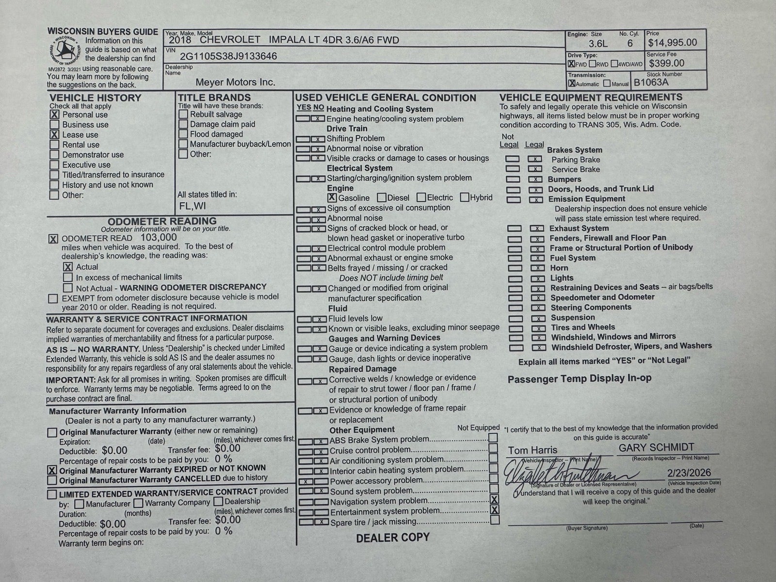 2018 Chevrolet Impala LT