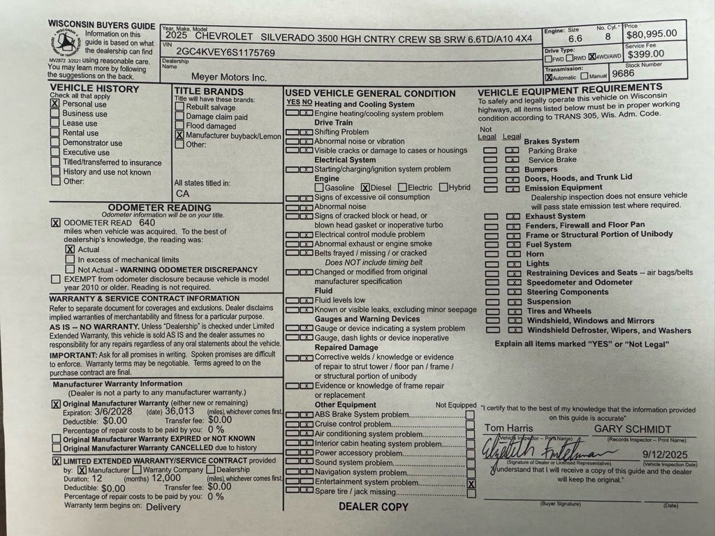 2025 Chevrolet Silverado 3500 HD High Country