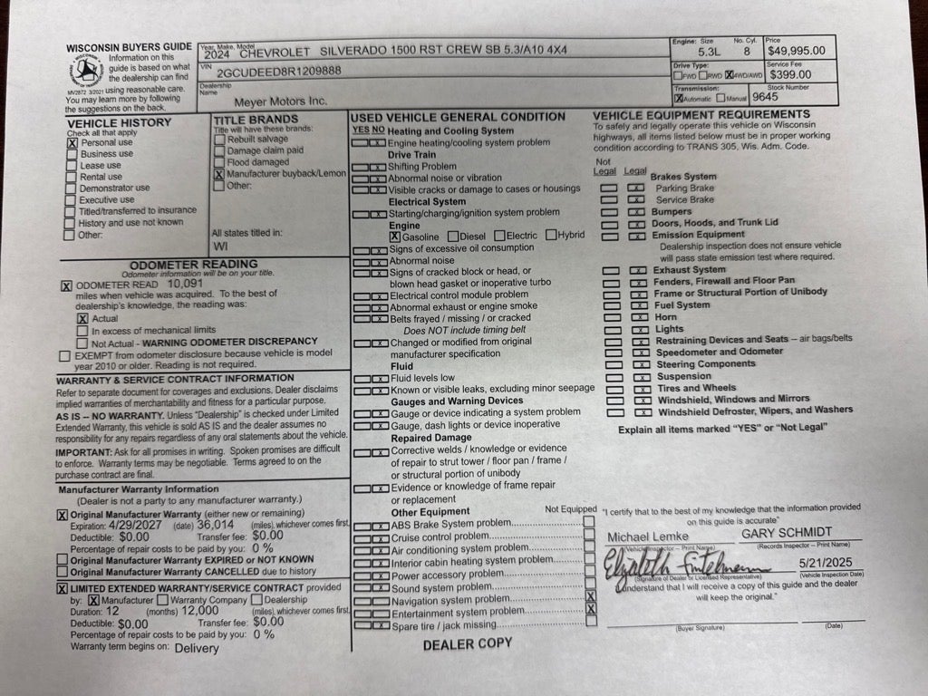 2024 Chevrolet Silverado 1500 RST