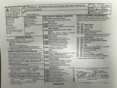 2022 Chevrolet Silverado 1500 Custom Trail Boss