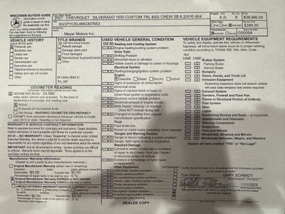 2021 Chevrolet Silverado 1500 Custom Trail Boss