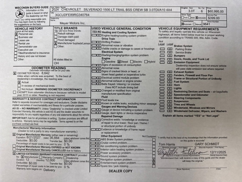 2024 Chevrolet Silverado 1500 LT Trail Boss