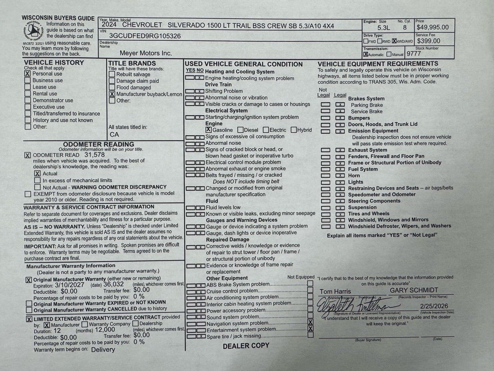 2024 Chevrolet Silverado 1500 LT Trail Boss