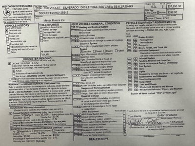 2024 Chevrolet Silverado 1500 LT Trail Boss