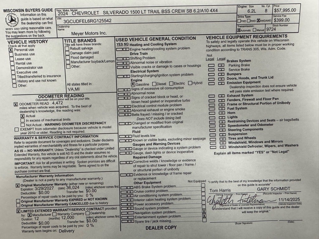 2024 Chevrolet Silverado 1500 LT Trail Boss