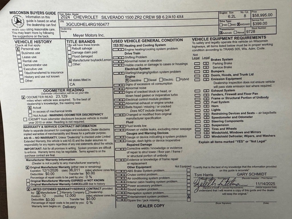 2024 Chevrolet Silverado 1500 ZR2
