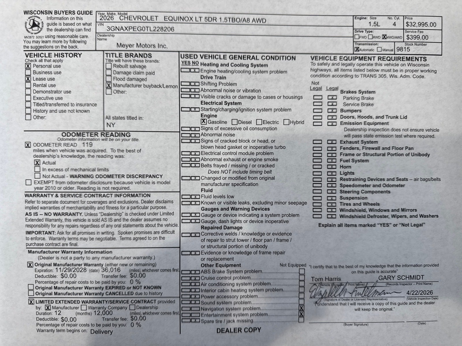 2026 Chevrolet Equinox LT