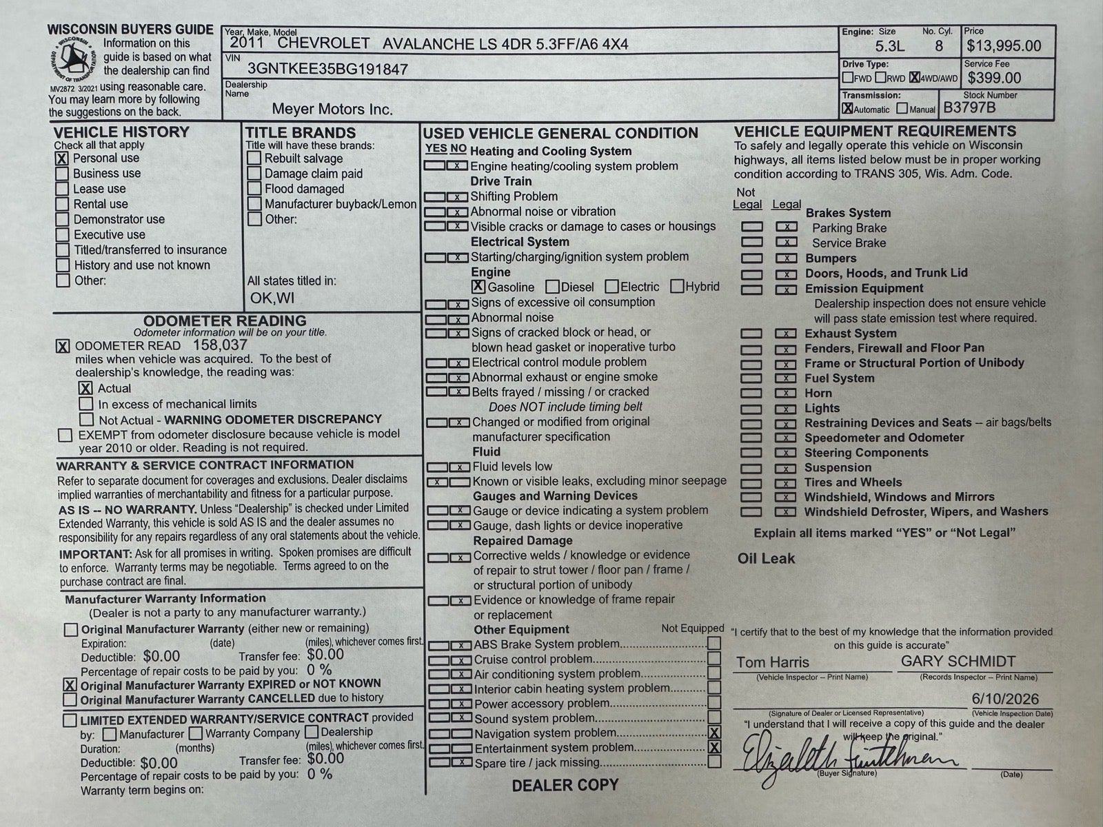 2011 Chevrolet Avalanche LS