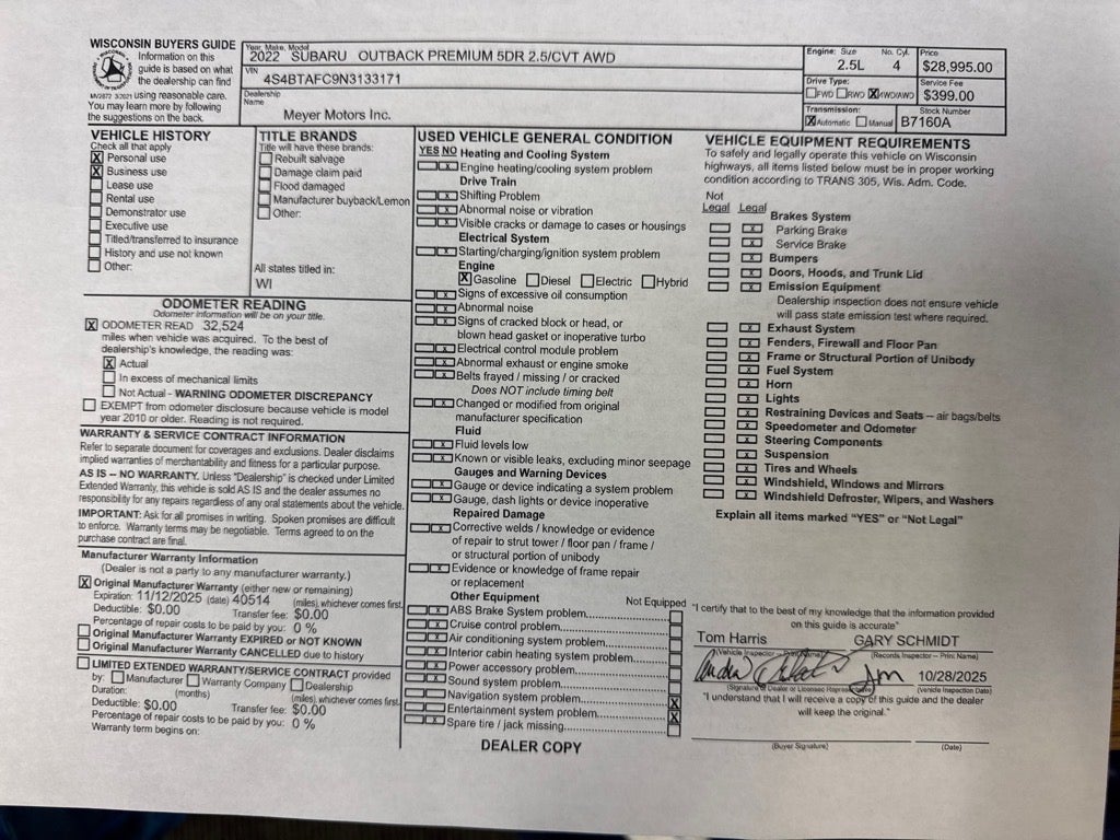 2022 Subaru Outback Premium
