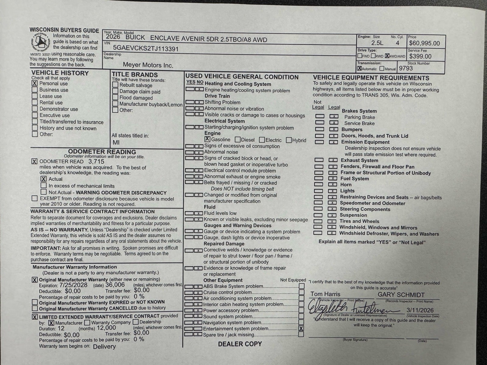 2026 Buick Enclave Avenir