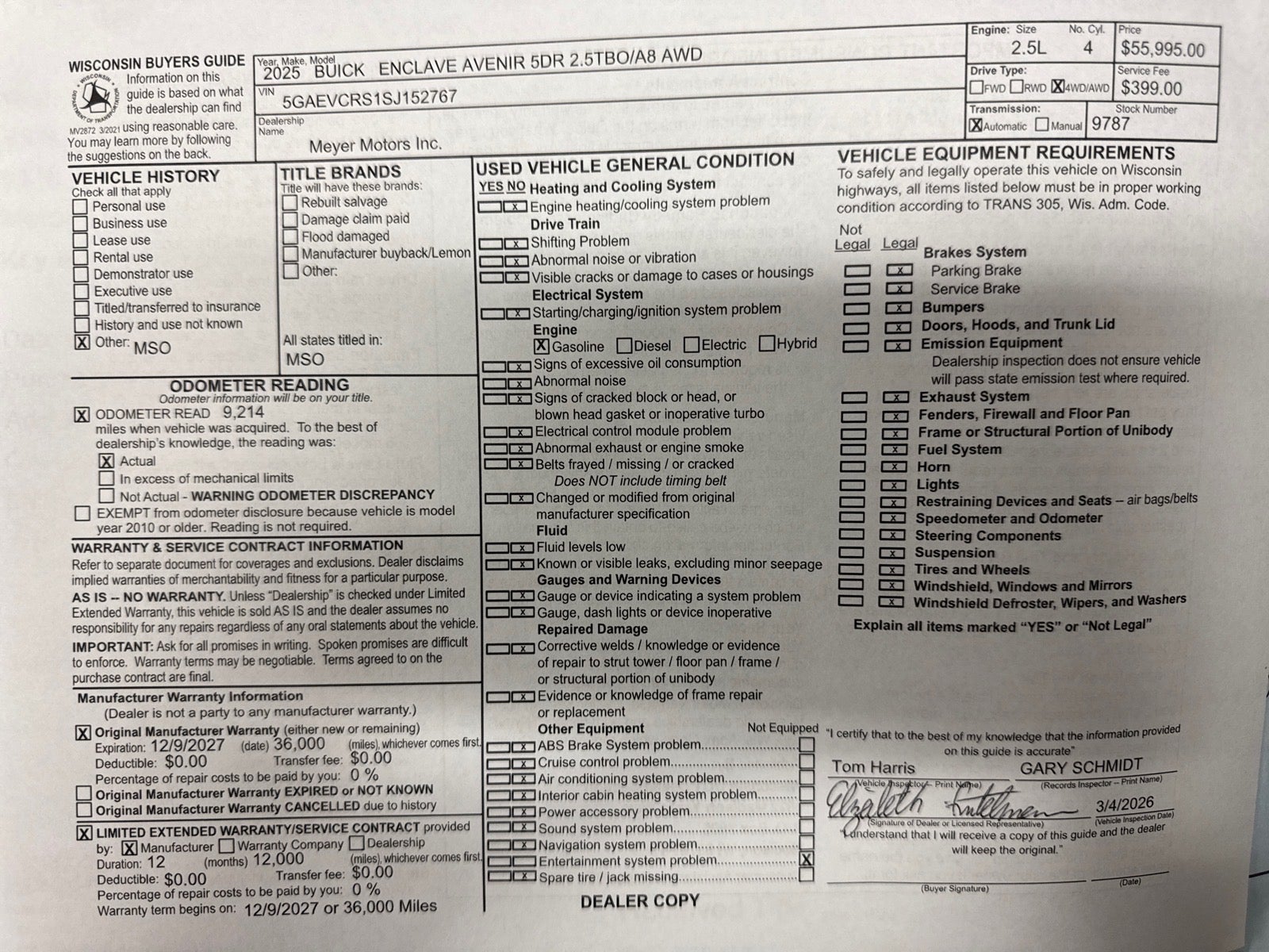 2025 Buick Enclave Avenir