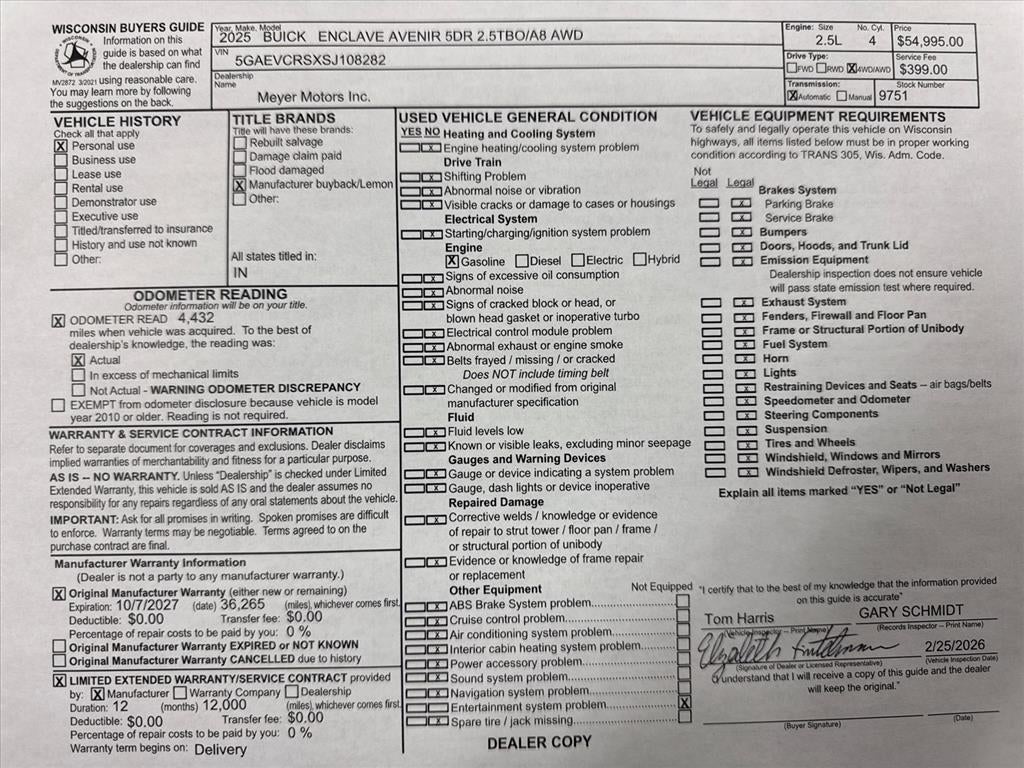 2025 Buick Enclave Avenir