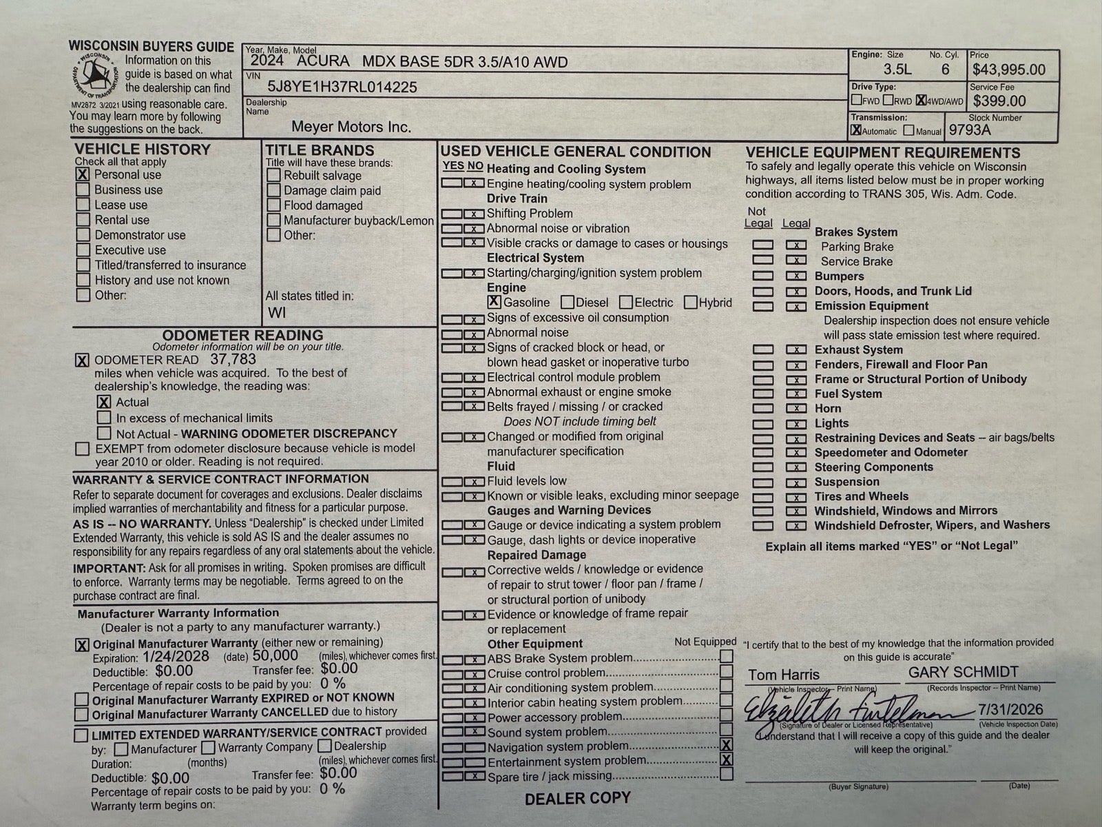 2024 Acura MDX Base