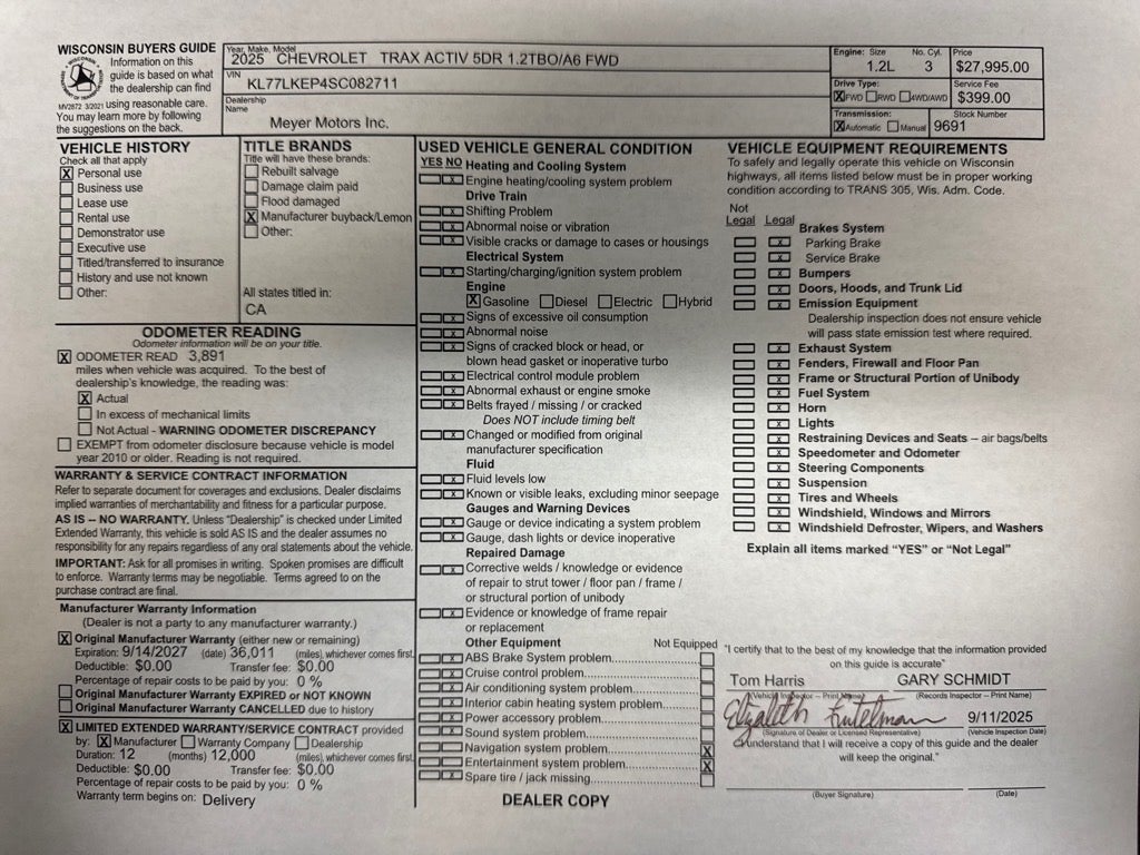 2025 Chevrolet Trax ACTIV