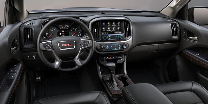 A GMC Canyon's nice and modern interior